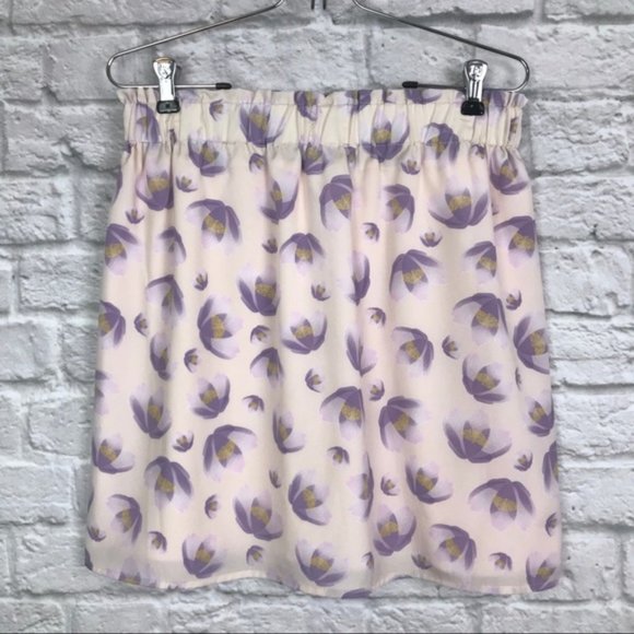 Francesca's Collections Dresses & Skirts - Francescas Floral Mini Skirt Large Purple Pink